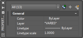 Multiple Object Properties in AutoCAD