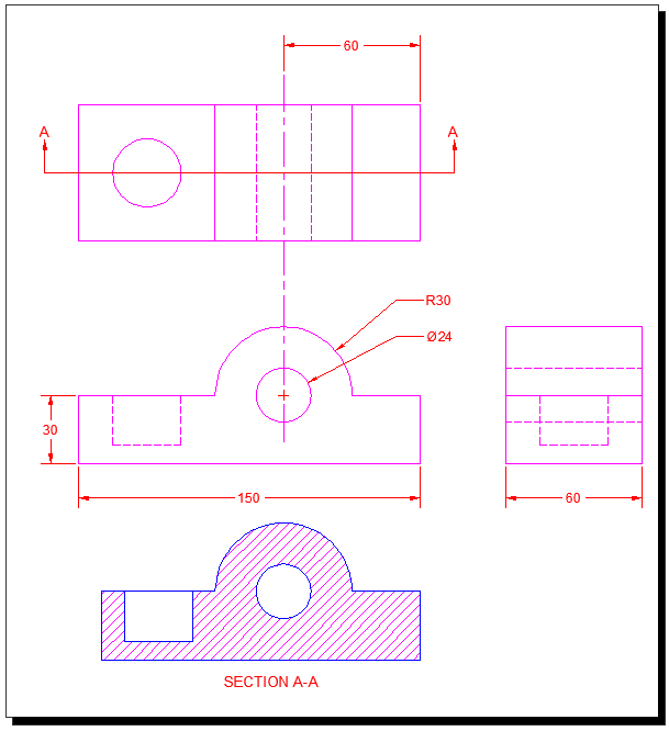 Section View in AutoCAD