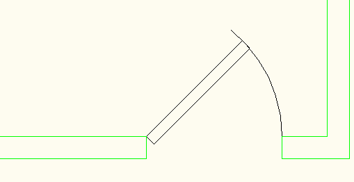 Drawing a door in AutoCAD