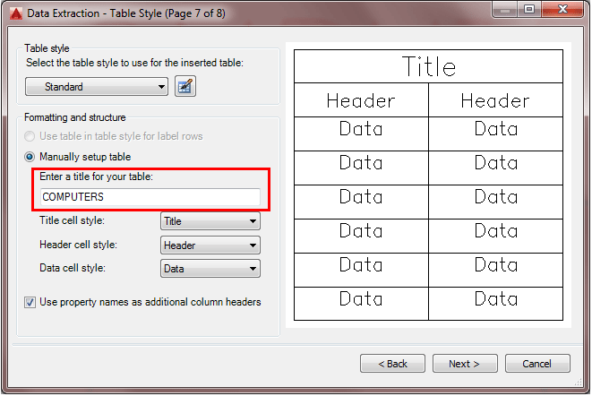 Attribute Extraction in AutoCAD