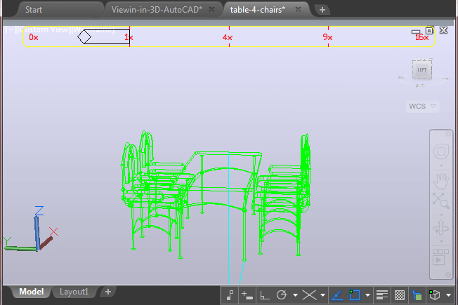 dview disance in AutoCAD