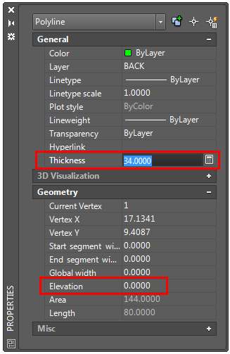 Modify Polyline (Properties) Dialog Box