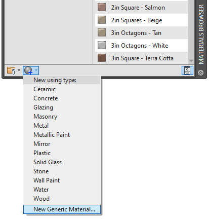 Naming a new Material in AutoCAD 2007