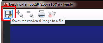 Saving a render in AutoCAD 2016