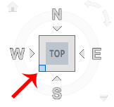 view cube sw isometric in autocad n,e,w,s, top