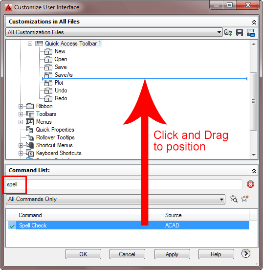 CUI in AutoCAD 2010