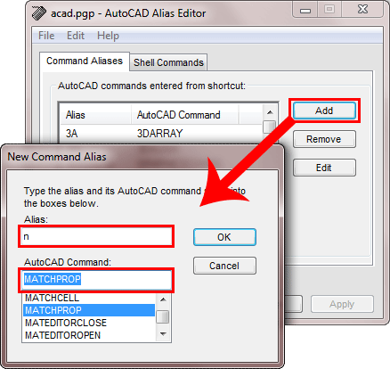 Aliasedit in AutoCAD 2016