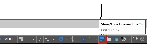 Lineweight Status in AutoCAD