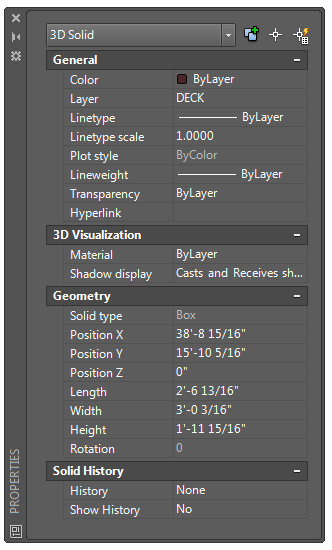 Solid Object Properties