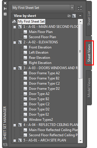 Sheet Set Options in AutoCAD