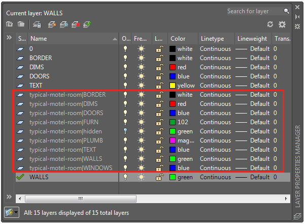 XRef Layers in AutoCAD